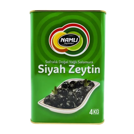 Güneşte kurutulmuş çekirdeksiz zeytin, Gemlik çeşidi (kalibre S 291-350), "Namlı Zeytinleri", Siyah Zeytin, 4000gr. Türkiye, NZS-291-350-4000