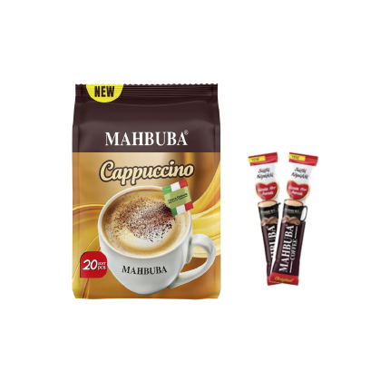Растворимый кофе в пакетиках (3 в 1) / Капучино, "Mahbuba", Cappuccino, (20шт*25гр) 500гр. Турция, MHBC-25*20