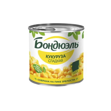 Кукуруза сладкая консервированная, “Бондюэль”, 340гр., RU-00148