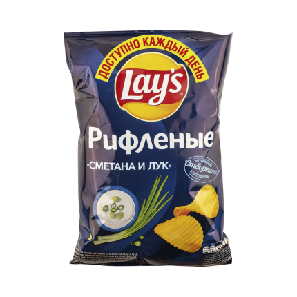 Чипсы картофельные рифленые "сметана и лук", "Lays", 70гр., LCHSL-70