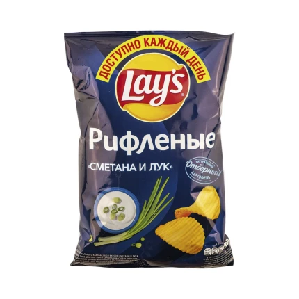 Чипсы картофельные рифленые "сметана и лук", "Lays", 70гр., LCHSL-70