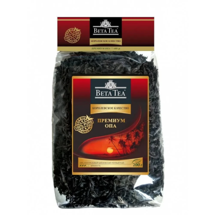 Чай черный крупнолистовой Королевский, "Beta tea", Premium OPA, 200гр., BTC-200