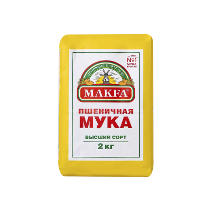Мука пшеничная высший сорт, "Makfa", 2кг., RU-00262