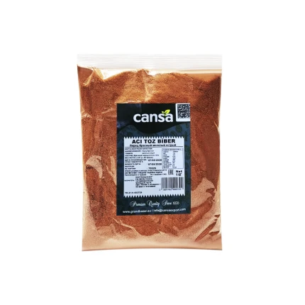 Öğütülmüş acı kırmızı biber/acı kırmızı biber, "Cansa", Acı Toz Biber, 1 kg. Türkiye, CTBA-1000